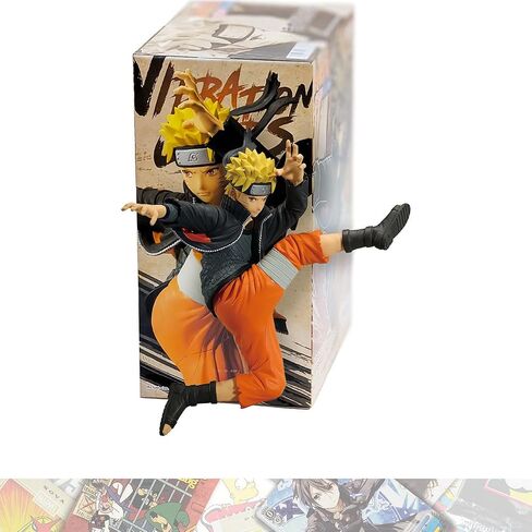 BANPRESTO Uzumaki Narut o IV: تمثال صغير لنجوم الاهتزاز مقاس 14 سم مُجمَّع مع 1 A.C.G. بطاقة التداول المتوافقة مع الموضوع (88764)، صغيرة in Saudi Arabia