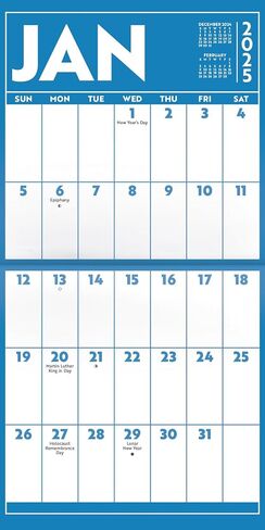 Large Print Calendar 2025 - Deluxe 2025 Big Grid Wall Calendar Bundle with Over 100 Calendar Stickers (Low Vision Gifts, Office Supplies) in Saudi Arabia