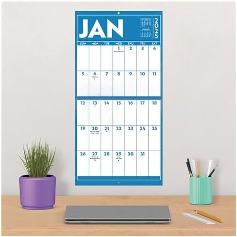 Large Print Calendar 2025 - Deluxe 2025 Big Grid Wall Calendar Bundle with Over 100 Calendar Stickers (Low Vision Gifts, Office Supplies) in Saudi Arabia