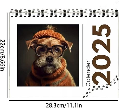 تقويم حائط 2025، Funny Dogs مقاس 11.1 بوصة × 8.7 بوصة (مغلق) تقويم جداري شهري، مع تصوير فوتوغرافي مذهل يوميًا وأسبوعيًا وشهريًا لمدة 12 شهرًا بسماكة صفحة كاملة، أفضل للتنظيم والتخطيط ومحبي الكلاب. in Kuwait