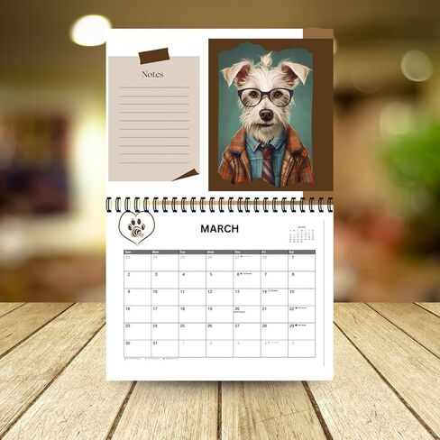 تقويم حائط 2025، Funny Dogs مقاس 11.1 بوصة × 8.7 بوصة (مغلق) تقويم جداري شهري، مع تصوير فوتوغرافي مذهل يوميًا وأسبوعيًا وشهريًا لمدة 12 شهرًا بسماكة صفحة كاملة، أفضل للتنظيم والتخطيط ومحبي الكلاب. in Kuwait