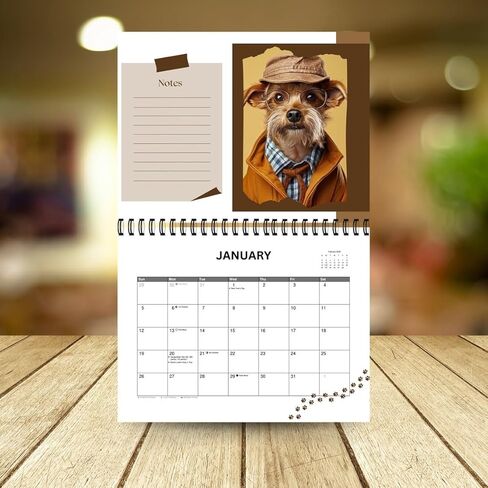 تقويم حائط 2025، Funny Dogs مقاس 11.1 بوصة × 8.7 بوصة (مغلق) تقويم جداري شهري، مع تصوير فوتوغرافي مذهل يوميًا وأسبوعيًا وشهريًا لمدة 12 شهرًا بسماكة صفحة كاملة، أفضل للتنظيم والتخطيط ومحبي الكلاب. in Kuwait