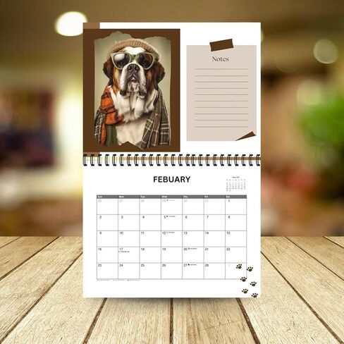تقويم حائط 2025، Funny Dogs مقاس 11.1 بوصة × 8.7 بوصة (مغلق) تقويم جداري شهري، مع تصوير فوتوغرافي مذهل يوميًا وأسبوعيًا وشهريًا لمدة 12 شهرًا بسماكة صفحة كاملة، أفضل للتنظيم والتخطيط ومحبي الكلاب. in Kuwait