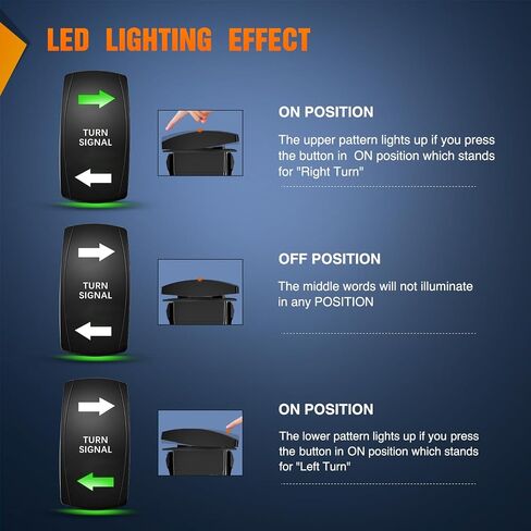 Nilight Sasquatch Lights Rocker Switch 5Pin Laser On/Off LED Light 20A/12V 10A/24V مجموعة أسلاك القفز لشاحنات الجيب، ضمان لمدة عامين (90003B) in Kuwait