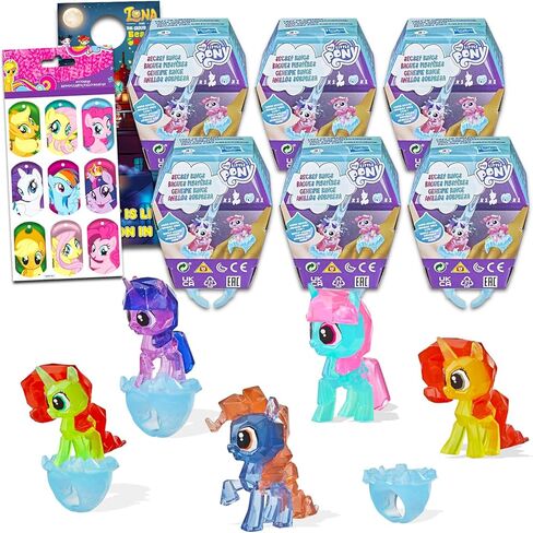 هدايا حفلات ماي ليتل بوني للأطفال - حزمة من 6 حقائب مخفية ذات حلقات كاشفة الألوان بالإضافة إلى المزيد من مستلزمات الحفلات للفتيات in Kuwait