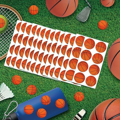 240 قطعة من ملصقات كرة السلة من الفينيل، ملصقات كرة السلة لزجاجة المياه للأطفال والبنات والأولاد، ملصقات كروية رياضية مقاومة للماء لرياضة كرة السلة والحفلات المفضلة ومكافأة مخطط الفخر والتقويم DIY Craft in Kuwait