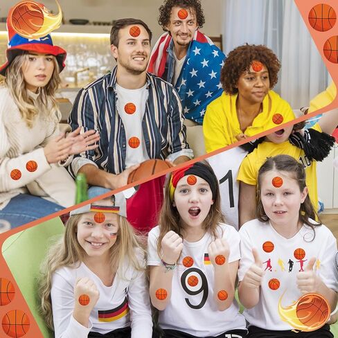 240 قطعة من ملصقات كرة السلة من الفينيل، ملصقات كرة السلة لزجاجة المياه للأطفال والبنات والأولاد، ملصقات كروية رياضية مقاومة للماء لرياضة كرة السلة والحفلات المفضلة ومكافأة مخطط الفخر والتقويم DIY Craft in Kuwait