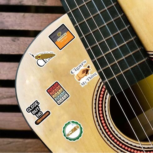 مجموعة 62 قطعة من ملصقات السيجار، ملصقات جمالية من الفينيل مقاومة للماء لزجاجة المياه، والكمبيوتر المحمول، والهاتف، ولوح التزلج، وسجل القصاصات، ومصد للأطفال والمراهقين والبالغين من أجل ديكور مستلزمات الحفلات in Kuwait