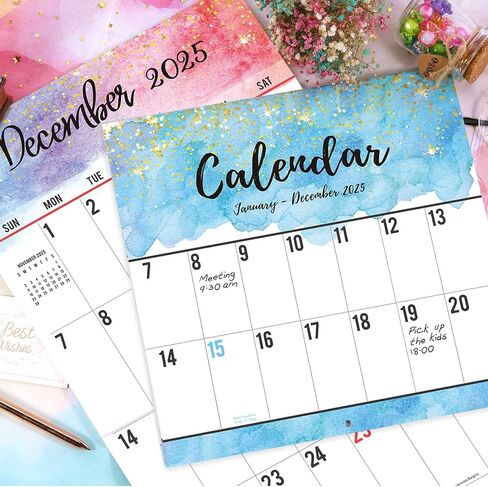 2025 Calendar - 12-Month 2025 Wall Calendar, Jan. 2025 - Dec. 2025, Large Print Big Grid, 12" x 24" (Open), Thick Paper in Saudi Arabia