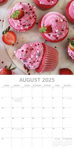 تقويم حائط مربع 2025 من The Gifted Stationary، كب كيك، تقويم معلق لموضوع الطعام لمدة 16 شهرًا مع 180 ملصق تذكير، مخطط شهر للمنزل، أو المساحات الإبداعية، 12 × 12 بوصة in Saudi Arabia