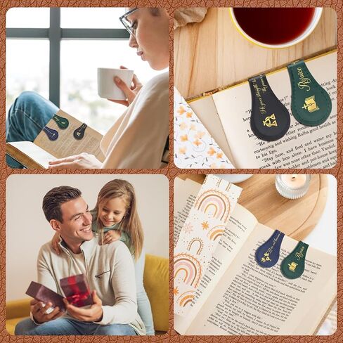 Christian Magnetic Leather Bookmarks - 3Pcs Bible Verse Leather Book Mark Religious Scripture Inspirational Bookmark Magnetic Page Clips for Book Lovers Students Teacher School Reading Gift in Kuwait