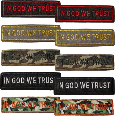 Set of 10 -Psalm 144:1 Iron-on/Sew-on Patch Embroidered Applique Emblem for Clothes, Dress, Hat, Jeans, DIY Accessories (10) in Saudi Arabia