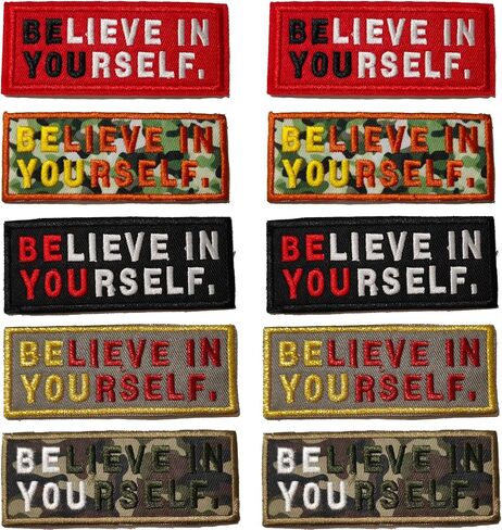 Set of 10 -Psalm 144:1 Iron-on/Sew-on Patch Embroidered Applique Emblem for Clothes, Dress, Hat, Jeans, DIY Accessories (10) in Saudi Arabia