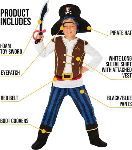 Morph Pirate Costume Kids Pirate Costume Boys Pirate Costume Boys Pirate Costume For Kids in Saudi Arabia