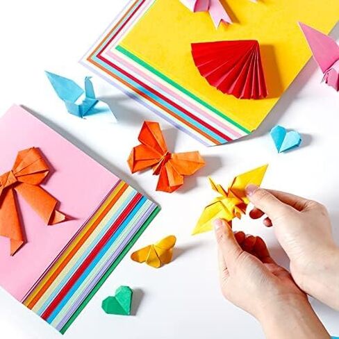 Rainbow Love 10 Colors Origami Paper Double Sided Color 100 Sheets Square Easy Fold Paper for Beginner (25x25) in Saudi Arabia