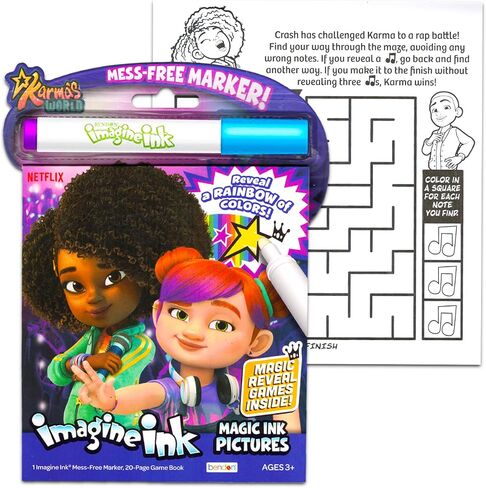 Nickelodeon Karma's World Coloring and Activity Book Set - Karma's World Coloring Book Bundle Featuring Puzzles, Games, Coloring Pages, Tattoos, More | Karma's World Coloring Book in Saudi Arabia