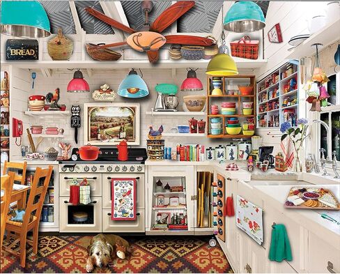 لعبة White Mountain Puzzles Retro Kitchen Seek & Find - أحجية الصور المقطوعة 1000 قطعة، 24 بوصة × 30 بوصة in Saudi Arabia