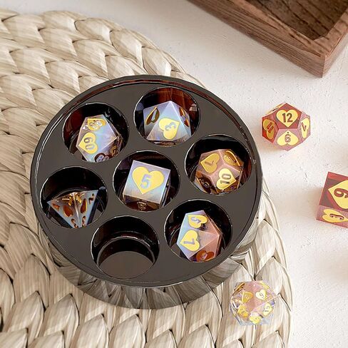 قوالب راتينج صندوق النرد من السيليكون، علبة نرد مستديرة، قالب راتنج DND حامل النرد قالب صب للتخزين 7 قوالب متعددة السطوح D&D، سهلة الحمل، هدية DND (قالب صندوق النرد) in Kuwait