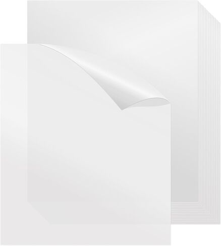 أوراق ورق زجاجي - عبوة من 200 ورق زجاجي للأعمال الفنية، وحماية الصور، والمطبوعات، والمستندات، والسلع المخبوزة، والمعجنات، 16 × 20 بوصة in Kuwait