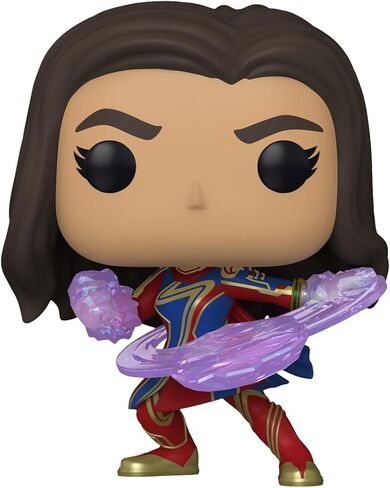 Funko Pop! The Marvels Set of 6 - Carole Danvers/Captain Marvel, Monica Rambeau/Photon, Kamala Khan/Ms Marvel, DAR-Benn, Nick Fury with Flerkitten and Prince Yan in Saudi Arabia
