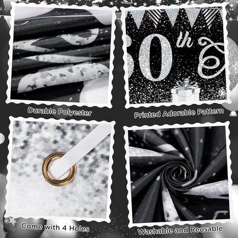 Black Silver Wedding Anniversary Decorations Black Silver Happy Anniversary Yard Banner and 18Pcs Silver Happy Wedding Anniversary Balloons for Black and Silver Wedding Anniversary Party Decorations in Kuwait