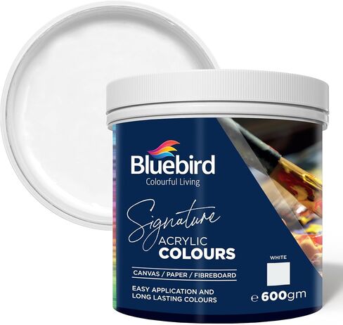 BLUEBIRD Signature Acrylic Paint, 20.3 Oz, White, Professional Acrylic Paint For Professionals, Adults, & Artists in Saudi Arabia