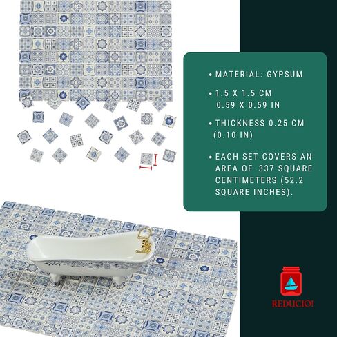 150 pcs, Dollhouse Flooring, 1:12 Scale Doll House Tiles, Miniature Checkerboard Floor, REDUCIO! in Kuwait