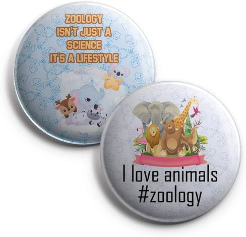 Creanoso Cute Zoology Sayings Button Pins (1-Set X 10 Buttons) - Stocking Stuffers Premium Quality Gift Token Ideas for Men, Women, Adults, Professionalss - Corporate Giveaways & Party Favors in Saudi Arabia