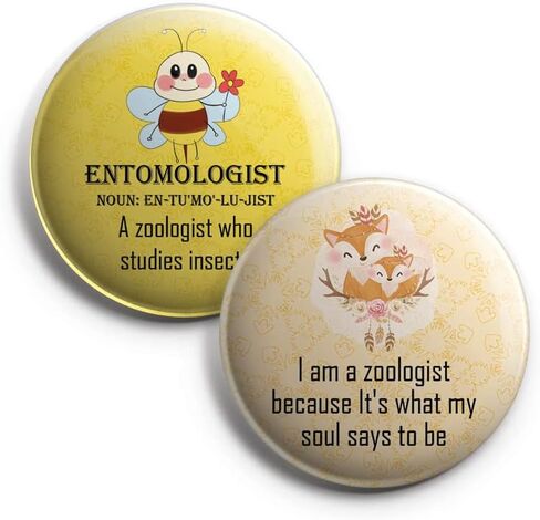 Creanoso Cute Zoology Sayings Button Pins (1-Set X 10 Buttons) - Stocking Stuffers Premium Quality Gift Token Ideas for Men, Women, Adults, Professionalss - Corporate Giveaways & Party Favors in Saudi Arabia