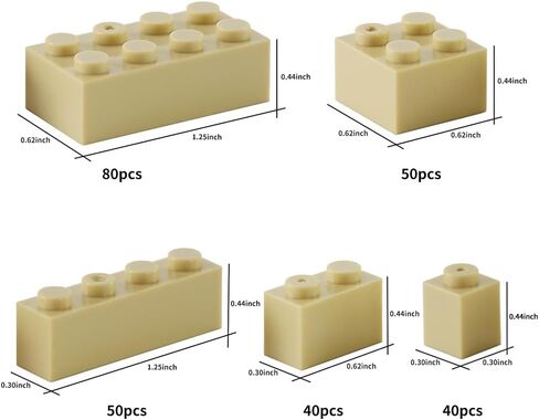 Feleph 260 Pieces Trans-Clear Bulk Bricks Classic Building Creative Play Blocks Set Parts Toy Accessories Compatible with Major Brick Brands (Clear)… in Saudi Arabia