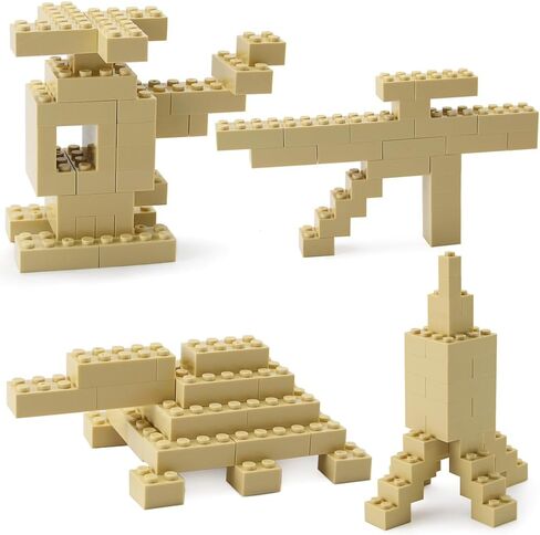 Feleph 260 Pieces Trans-Clear Bulk Bricks Classic Building Creative Play Blocks Set Parts Toy Accessories Compatible with Major Brick Brands (Clear)… in Saudi Arabia