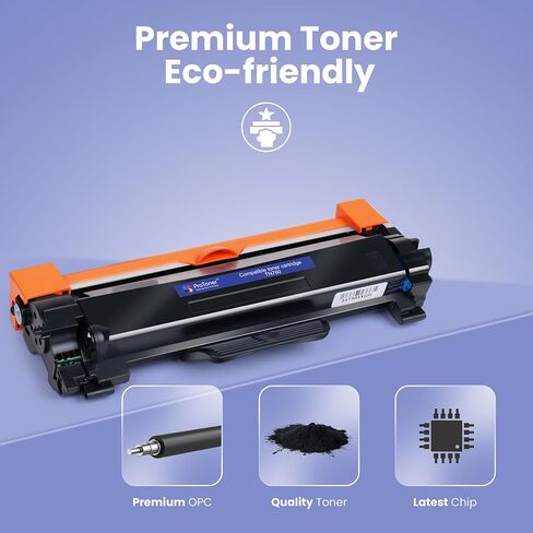 خراطيش حبر TN760 بديلة لحبر Brother TN-730/TN-760، TN730 متوافقة مع طابعة Brother-HL-L2350DW MFC-L2710DW MFC-L2750DW HL-L2395DW HL-L2370DW DCP-L2550DW HL-L2390DW (أسود، عبوتان) in Saudi Arabia