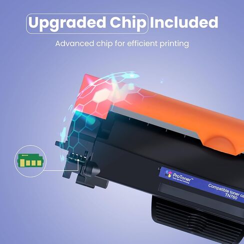 خراطيش حبر TN760 بديلة لحبر Brother TN-730/TN-760، TN730 متوافقة مع طابعة Brother-HL-L2350DW MFC-L2710DW MFC-L2750DW HL-L2395DW HL-L2370DW DCP-L2550DW HL-L2390DW (أسود، عبوتان) in Saudi Arabia