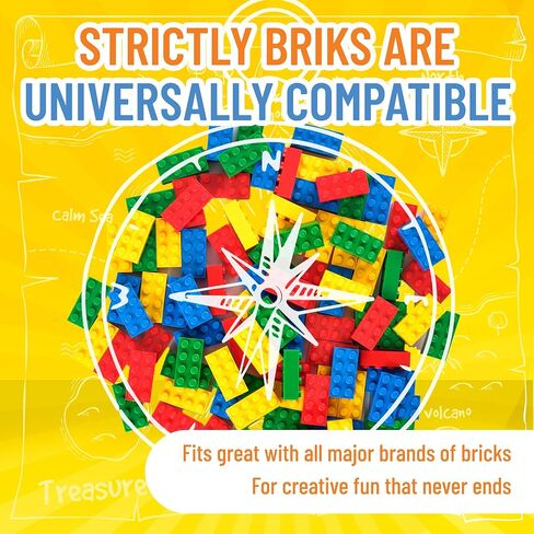 Strictly Briks Compatible with Lego Classic Bricks Starter Kit, Blue, Green, Red & Yellow, 2x4 Studs - Creative Play Set for Above 3 - Compatible with All Brands - 96 Piece Building Blocks for Kids in Saudi Arabia