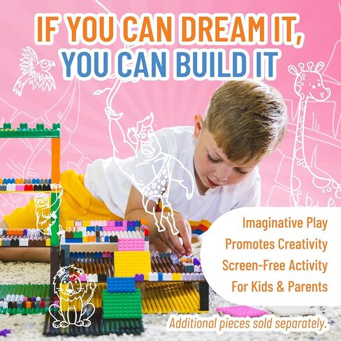 Strictly Briks Compatible with Lego Classic Bricks Starter Kit, Blue, Green, Red & Yellow, 2x4 Studs - Creative Play Set for Above 3 - Compatible with All Brands - 96 Piece Building Blocks for Kids in Saudi Arabia