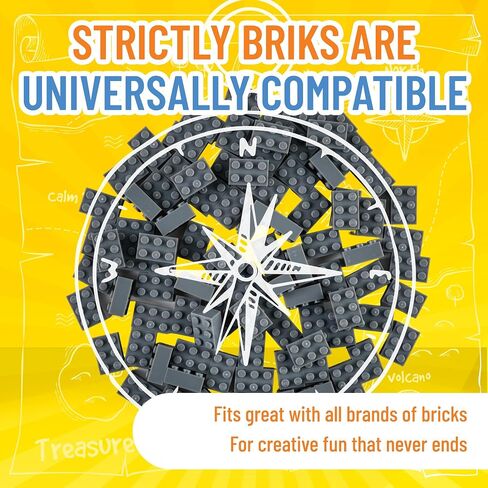 Strictly Briks Compatible with Lego Classic Bricks Starter Kit, Blue, Green, Red & Yellow, 2x4 Studs - Creative Play Set for Above 3 - Compatible with All Brands - 96 Piece Building Blocks for Kids in Saudi Arabia