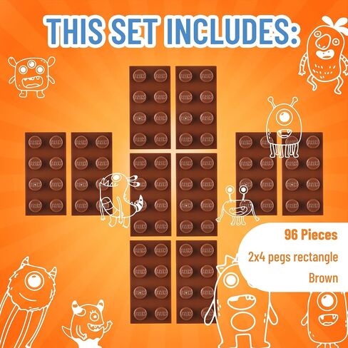 Strictly Briks Compatible with Lego Classic Bricks Starter Kit, Blue, Green, Red & Yellow, 2x4 Studs - Creative Play Set for Above 3 - Compatible with All Brands - 96 Piece Building Blocks for Kids in Saudi Arabia