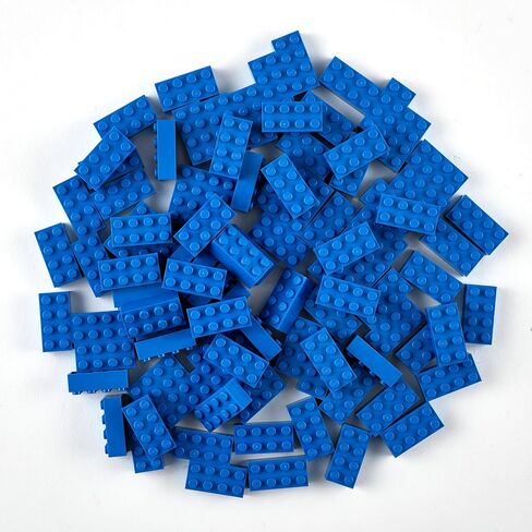 Strictly Briks Compatible with Lego Classic Bricks Starter Kit, Blue, Green, Red & Yellow, 2x4 Studs - Creative Play Set for Above 3 - Compatible with All Brands - 96 Piece Building Blocks for Kids in Kuwait