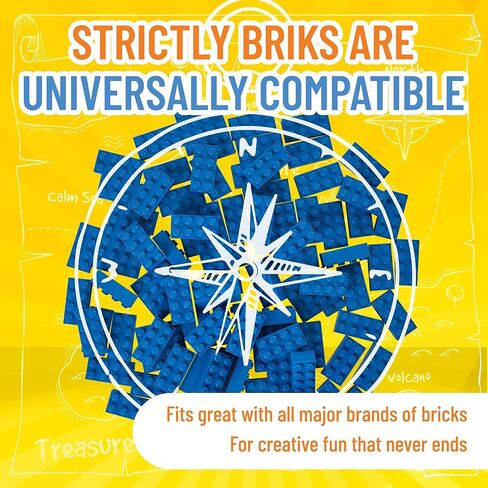 Strictly Briks Compatible with Lego Classic Bricks Starter Kit, Blue, Green, Red & Yellow, 2x4 Studs - Creative Play Set for Above 3 - Compatible with All Brands - 96 Piece Building Blocks for Kids in Kuwait