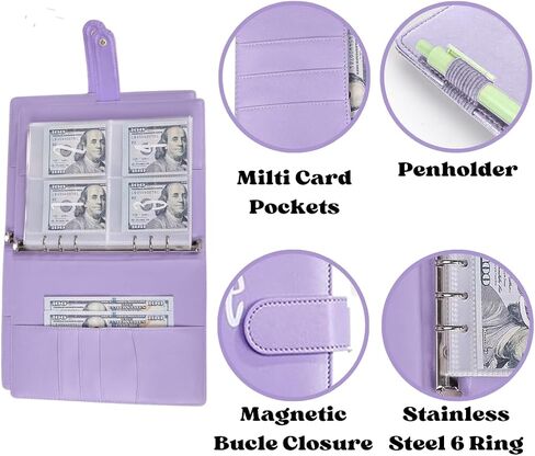 100 envelopes money saving challenge Flownwing Money Saving Challenge Book with money saving binder and monthly budget planner the best for finance planner live!! (Blue) in Saudi Arabia