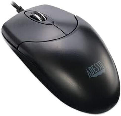 Adesso 3 Button Desktop PS/2 Optical Scroll Mouse, Black in Saudi Arabia