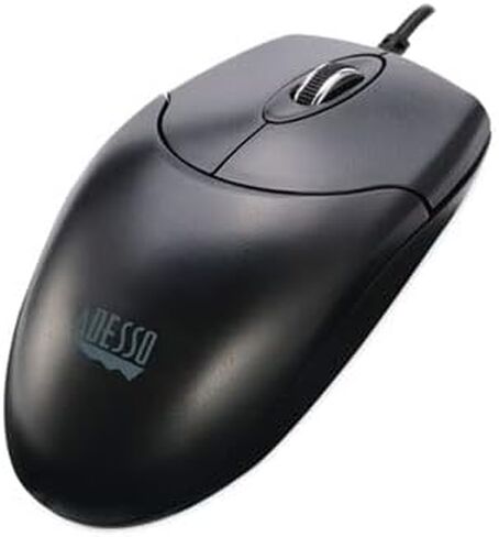 Adesso 3 Button Desktop PS/2 Optical Scroll Mouse, Black in Saudi Arabia