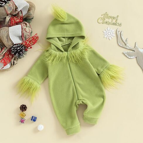 Eadrioss Cute Animal Costume for Toddler Baby Girl Boy Halloween Costume Fuzzy Warm Fall Winter Clothes Halloween Gifts in Kuwait
