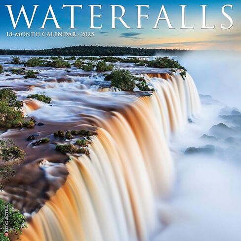 Willow Creek Press Waterfalls Monthly 2025 Wall Calendar (12" x 12") in Saudi Arabia