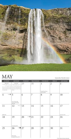Willow Creek Press Waterfalls Monthly 2025 Wall Calendar (12" x 12") in Saudi Arabia