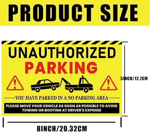 100 Pack Parking Violation Stickers Notice Parking Tickets No Parking Stickers - 5 x 8 Inch Bad Parking Stickers Tow Warning You are Illegally Parked Multi Reasons for Car Window (Green) in Kuwait