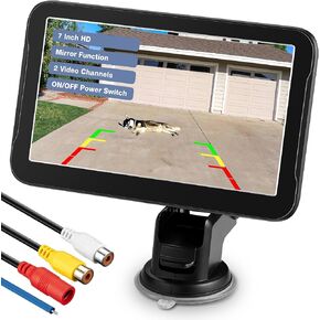 5’’ Inch TFT LCD Car Color Rear View Monitor Screen for Parking Rear View Backup Camera with 2 Optional Bracket(Suckers Mount and Normal Adhesive Stand), Camera not Included, Monitor Only in Kuwait