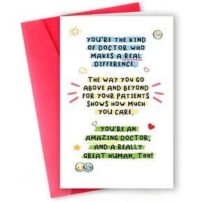 Thank You Card For Doctor - Appreciation, Birthday, Farewell & Retirement Gift Card
