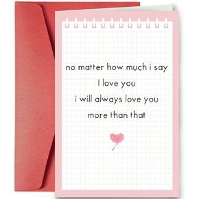 SuperShunhu Miss you Valentine Card, Long Distance Relationship Card, Naughty Valentines Day Card for Him Her, Funny Anniversary Birthday Card for Partner, Wish You Were in Me