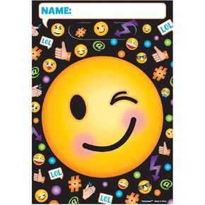 Amscan Emojis Plastic Party Loot Bags - 9" x 6.5" | Multicolor - Pack of 8